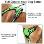 Texbee No Pull Dog Harness with 2 Dog Leashs, Adjustable Reflective Breathable Oxford Dog Vest Harness with Handle and 2 Leash Clips for Large Medium Small Dogs, Easy Walking