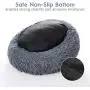 rabbitgoo Cat Bed for Indoor Cats, Fluffy Round Cat Bed for Small Dogs Kittens, Self Warming Calming Bed for Improved Sleep, Soft Plush Donut Cuddler Cushion Pet Bed, Non-Slip, Machine Washable, Gray