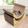 PrimePets Cat Scratcher Cardboard Lounge, Removable Cat Scratching Couch with Catnip and Ball Toys, Reversible Corrugated Cat Scratch Lounge Sofa Bed for Cats Kitty Kitten PrimePets Cat Scratcher Cardboard Lounge, Removable Cat Scratching Couch with Catnip and Ball Toys, Reversible Corrugated Cat Scratch Lounge Sofa Bed for Cats Kitty Kitten