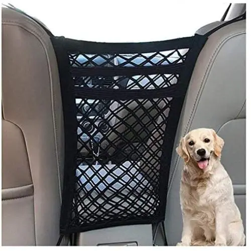 DYKESON Dog Car Net Barrier Pet Barrier with Auto Safety Mesh Organizer Baby Stretchable Storage Bag Universal for Cars, SUVs -Easy Install,Safer to Drive with Children and Pets DYKESON Dog Car Net Barrier Pet Barrier with Auto Safety Mesh Organizer Baby Stretchable Storage Bag Universal for Cars, SUVs -Easy Install,Safer to Drive with Children and Pets