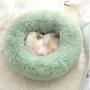Plush Donut Pet Bed - Plush Bed for Dogs and Cats, with Donut Motif, Warm Soft for Small Medium Large Pet (Gray M-19.7''x 7.9'')