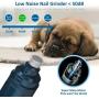 OKX Dog Nail Grinder, Professional Electric 2-Speed Rechargeable Low Noise Pet Nail Trimmer Painless Paws Grooming & Smoothing for Small Medium Large Dogs & Cats + Free Dog Nail Cliper