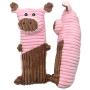 Rosys Choice Soft Plush Squeaky Chew Pig Cow 2 Pack Dog Toy Set for Medium Large Extra-Large Pets