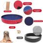 pedy Dog Swimming Pool with Brush, Collapsible Pet Bath Pool Foldable Bathing Tub Kiddie Pool for Dogs Cats and Kids