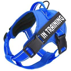 No Pull Dog Harness with Reflective Straps Adjustable Service Dogs Vest with Nylon Handle Easy Control in Training Pet Halters with Hook Oxford Fabric for Small Medium Large Dogs