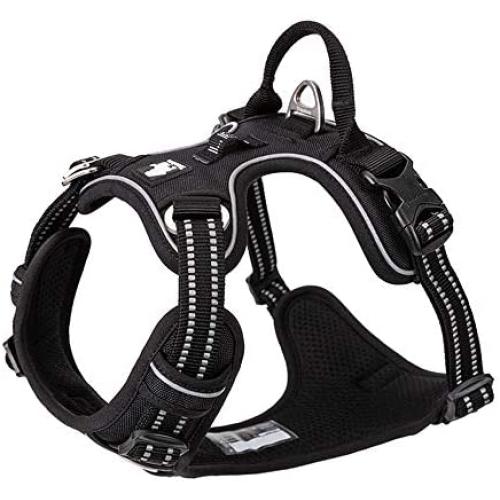 Dog Harness No Pull Nylon Reflective Pet Harness Adjustable Comfortable Control Step-in Brilliant Colors Truelove TLH56512