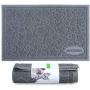 Pet Feeding Mat for Food and Water Large Size(35'' X 23''), Non-Slip Waterproof Dog Food Mat, Easy to Clean Dog Bowl Mat, Unique Star Pattern