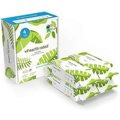 Earth Rated Dog Wipes, Plant-Based and Compostable Wipes for Dogs, USDA-Certified 99 Percent Biobased, Hypoallergenic, 8x8 Deodorizing Grooming Pet Wipes for Paws, Body and Butt Earth Rated Dog Wipes, Plant-Based and Compostable Wipes for Dogs, USDA-Certified 99 Percent Biobased, Hypoallergenic, 8x8 Deodorizing Grooming Pet Wipes for Paws, Body and Butt