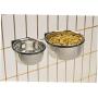 Mrli Pet Food & Water Bird Cup with Clamp Holder Stainless Steel Coop Cup Feeding Dish Feeder for Parrot Macaw African Greys Budgies Parakeet Cockatiels Conure Lovebird Finch Small Animal Cage Bowl