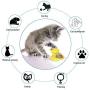 Rommisie Cat Toys Interactive Rotating for Indoor Windmill Pet Toys with Led Ball and Catnip Ball, Hair Brush Funny Kitten Toys Teeth Cleaning Massage Chew Kitty Gift with Suction Cup Base