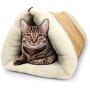 PARTYSAVING PET Palace 2-in-1 Pet Bed Snooze Tunnel and Mat for Pets Cats Dogs and Kittens for Travel or Home, APL1343, Beige