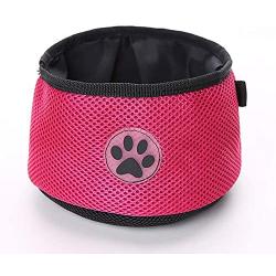 GHL Collapsible Dog Bowl, Portable Travel Dog Bowl Kit for Food and Water -Perfect for Medium & Large Dog 2-Pack