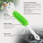 N/ A Multipurpose Rubber Pet Hair Removal Brush, Dog & Cat Hair Remover Brush for Furniture, Car Interior and Carpet，with Free Storage Bag（Green）