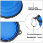 Kytely 2 Pack Extra Large Collapsible Dog Bowls, 34oz Foldable Dog Travel Bowls, Portable Dog Water Food Bowl with Carabiner, Pet Feeding Cup Dish for Traveling, Walking, Parking