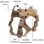 Dog Tactical Harness Adjustable, No Pull Puppy Vest with Breathable Soft Padded Pet Chest Strap, Easy to Control Medium and Large Dogs When Training and Walking,B,M