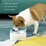 Gelible Pet Water Bowl Dispenser No-Spill,Slow Water Floating Feeder Bowl, Travel Carried Dog Clear Water Bowl