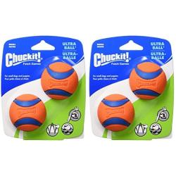 Petmate 17020 2'' Small Orange Chuckit! Ball Ultra 2 Pack