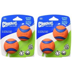 Petmate 17020 2'' Small Orange Chuckit! Ball Ultra 2 Pack