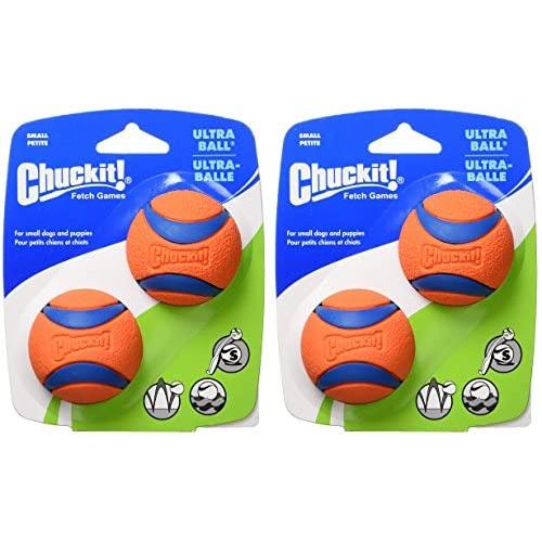 Petmate 17020 2'' Small Orange Chuckit! Ball Ultra 2 Pack