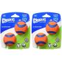 Petmate 17020 2'' Small Orange Chuckit! Ball Ultra 2 Pack