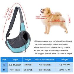 WOYYHO Pet Dog Sling Carrier Breathable Mesh Adjustable Strap Travel Sling Bag Carrier for Dogs Cats Bunny
