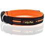 Chenyouwen Pet Toys Great Pet Dogs Polyester Reflective Breathable Pets Collar Traction Lead Leash, Size: S, 2.03540cm (Black) (Color : Orange)