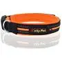 Chenyouwen Pet Toys Great Pet Dogs Polyester Reflective Breathable Pets Collar Traction Lead Leash, Size: L, 2.54754cm (Black) (Color : Orange)