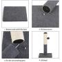 Cat Scratching Post Cat Claw Scratcher Durable Activity Tree Tower with Hanging Ball Interactive Toys 22 inches High Cat Play Game Place Sisal Scratch Pole for Small Medium Large Cats