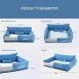 Kimpets Washable Dog Beds for Medium Dogs, Medium Dog Bed with Removable Cover, Cozy Dog Couch Bed, Calming Dog Bed for Medium Dogs with PV Fabric, Plush Dog Bed for Dog, Dog Sofa with No-Slip Bottom
