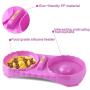 Double Bowls Feeding Station - Slow Feeder Dog Bowl - 2 in 1 Food Water Feeder - Anti Choke Interactive Bloat Stop Cat Bowl - Non Slip Feeding Bowls Anti-Static & Anti-Dust Eating Drinking Pet Bowls