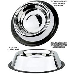 Estilo Stainless Steel Dog Bowls, 32 Oz (Set of 2)