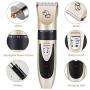 HATALKIN Dog Clippers, Professional Low Noise Rechargeable Pet Hair Grooming Clippers Kit Cordless Electric Clipper Shaver for Small Large Dogs Cats Animals (Silver)
