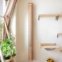 FUKUMARU Cat Scratching Post Wall Mounted, 36 Inch Tall Cat Scratch Post for Large Cats, Rubber Wood Cat Scratcher Posts for Kittens