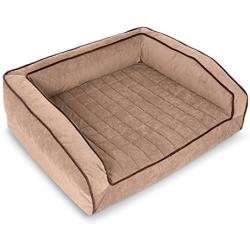 BUDDYREST Crown Supreme, Medium Memory Foam Dog Bed, Orthopedic, Memory, and Cooling Foam Layers, Scientifically Calibrated to Promote Joint Health, Handmade in The USA, Iced Mocha