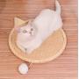 Cat Scratcher Mat, 16.1 X 15.3 Inch Natural Sisal Cat Scratch Pad, Anti-Slip Suction Cups, Attach on Windows, Includes Catnip