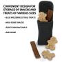 USA GEAR Dog Treat Carrying Pouch and Puppy Training Snack Bag Holder with Reinforced Belt Loop and Carabiner Clip - Attaches to Waist, Backpack, Purse, and More - Carry Treats on Walks or Trips