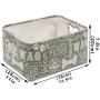 Geyecete Dog Toys Storage Bins Canvas Printing pet Baskets,with Designed Metal Bone-Shaped Handle,Pet Toy and Accessory Storage Bin