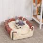 Soft Pet Dog Cat House Tent, Kennel Foldable Doggy Winter Warm Cushion Basket Animal Bed Cave Pet Bed Toy