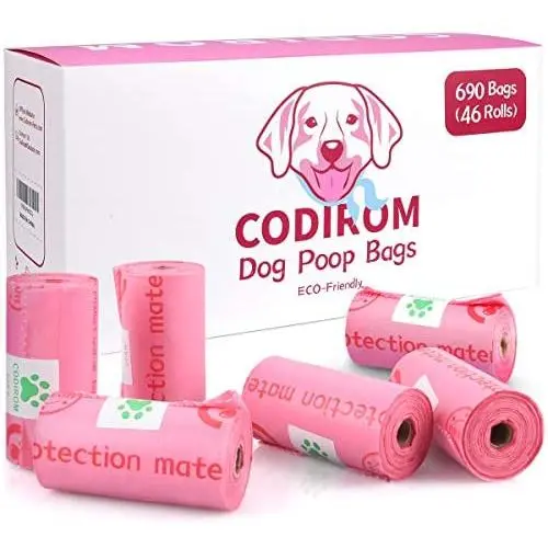 Dog Poop Bags 690 Counts 46 Rolls Extra Strong Dog Waste Bag Corn-Based Bio-Degradable ECO-Friendly