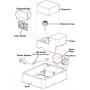 Uniclife Pet Water Fountain, Dog Cat Automatic Electric Drinking Bowl with LED Light / Filter