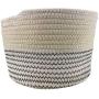 Midlee Rope Dog Toy Basket with Blank Label- Personalize It!