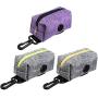 3 Pieces Dog Poop Dispenser Dog Poop Bag Holder with Zipper and Dog Waste Bag Container with Clip for Dog Leash, 3 Colors