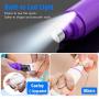 Casfuy Dog Nail Grinder with LED Light - Upgraded 2-Speed Electric Pet Nail Trimmer Powerful Painless Paws Grooming & Smoothing for Small Medium Large Dogs & Cats