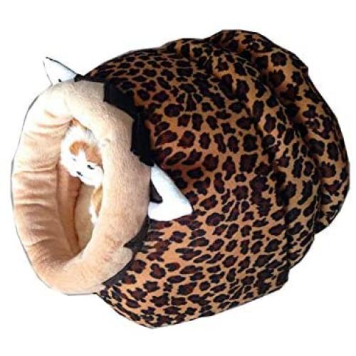 Creation Core Warm Plush Pet Bed House Cute Pet Cave for Small Dogs Cats with Removable Cushion Inside