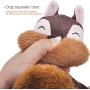 Vitscan Durable Dog Toys for Aggressive Chewer Squeak, Indestructible Dog Toys Tough Dog Squeaky Toys No Stuffing Crinkle Dog Toy, Rope Knots Puppy Chew Toys Sturdy Squirrel Dog Toy
