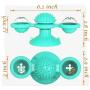 Ruris Windmill Cat Toy, Interactive Cat Toy Turntable Teasing Pet Toy Scratching Tickle Cats Hair Brush Funny Cat Toy Funny Kitten Windmill Ball