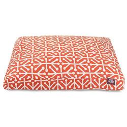 Orange Aruba Small Rectangle Indoor Outdoor Pet Dog Bed With Removable Washable Cover By Majestic Pet Products