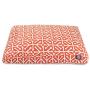 Orange Aruba Small Rectangle Indoor Outdoor Pet Dog Bed With Removable Washable Cover By Majestic Pet Products