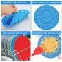 HOISTAC Dog Lick Mat Set For Bathing Grooming And Training，Dog Slow Feeder With 37 Powerful Suction Cups，Lick Pad For Dog Contains Silicone Spatula And Brush， Bathing Buddy For Dogs，2pcs, Blue And Red