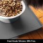 DogBuddy Dog Food Mat, Small (19x12), Large (24x16), XXL (32X24), Nonslip Pet Food Mat, Silicone Dog Bowl Mat, Washable Dog Mat for Food and Water, Waterproof Dog Food Mats for Floors
